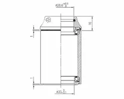 Cube Steuersatz ORBIT | Mit Carbon-Kappe