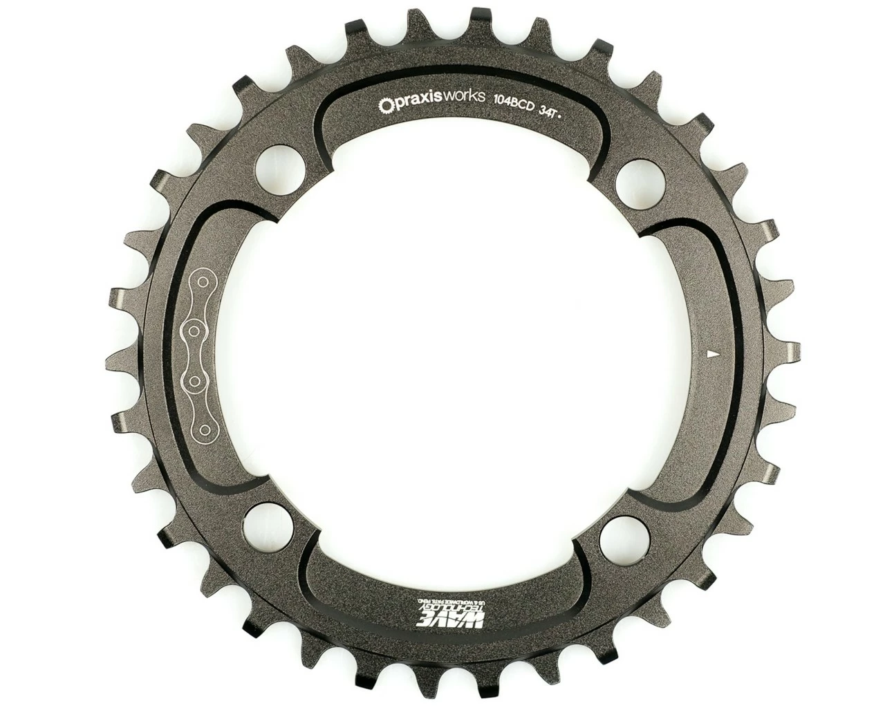 Praxis Works Kettenblatt Wave MTB 1x 104 Mm Lochkreis | Schwarz 1 Praxis Works Kettenblatt Wave MTB 1x 104 Mm Lochkreis | Schwarz