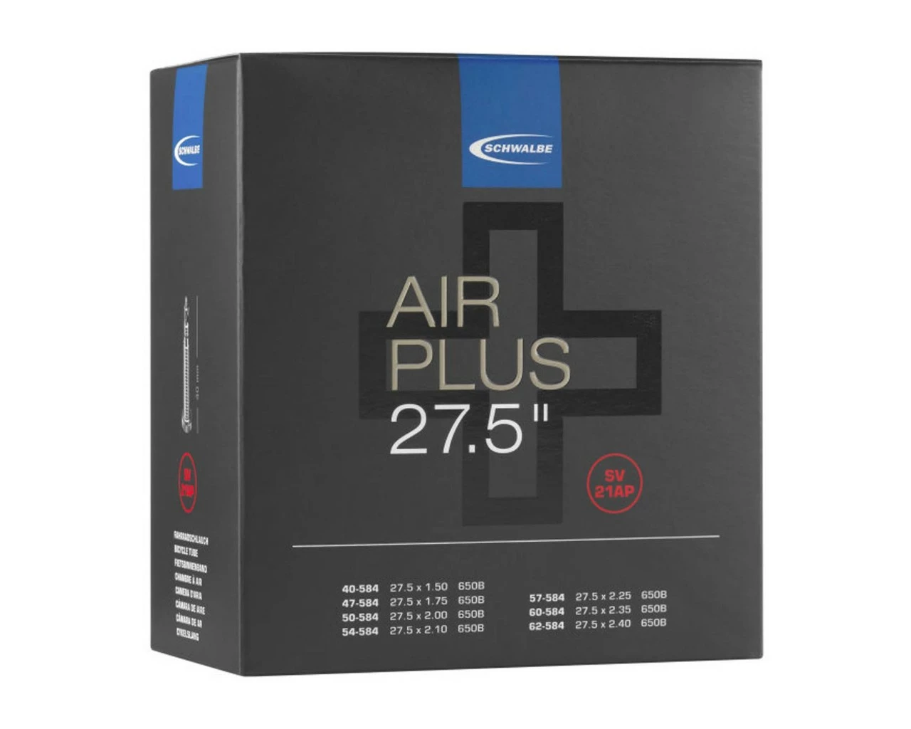 Schwalbe Schlauch 27.5 Zoll Air Plus SV 21+AP - 40 Mm Sclaverandventil